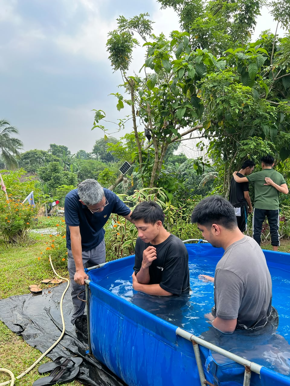 Baptisms after a service
